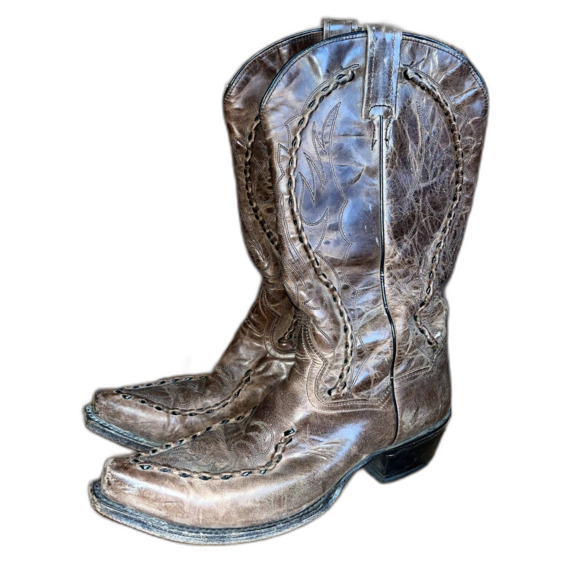 Dan Post Cowboy Boots Leather Brown Western Rodeo Festival Rancher Men\'s 9D main image 12